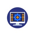framework icon, flat vector design