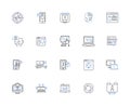 Framework line icons collection. Structure, Blueprint, Skeleton, Architecture, Scaffold, Outline, Layout vector and Royalty Free Stock Photo