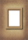 Framework on old wallpaper. Royalty Free Stock Photo