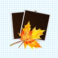 Framework for a photo decorated autumn Royalty Free Stock Photo