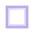 Framework purple pastel wooden blank for picture, image square frames purple soft color square isolated on white background blank