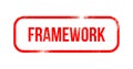 Framework - red grunge rubber, stamp Royalty Free Stock Photo