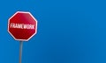 Framework - red sign with blue sky Royalty Free Stock Photo