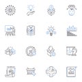 Framework and structure line icons collection. Blueprint, Architecture, Infrastructure, Skeleton, Layout, Frame, Design Royalty Free Stock Photo