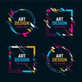 412_Vector frame for text Modern Art graphics for hipsters stylish Royalty Free Stock Photo