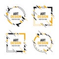 414_Vector frame for text Modern Art graphics for hipsters stylish