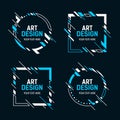 418_Vector frame for text Modern Art graphics for hipsters stylish