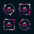 419_Vector frame for text Modern Art graphics for hipsters stylish