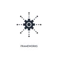 Frameworks icon. simple element illustration. isolated trendy filled frameworks icon on white background. can be used for web,