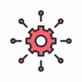 Frameworks icon vector image.