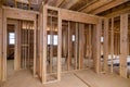 Framing beam of new house under construction home framing Royalty Free Stock Photo