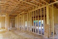 Framing beam of new house under construction home framing Royalty Free Stock Photo