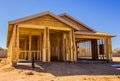 Brand New Home Under Construction On Large Lot Royalty Free Stock Photo