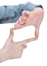 Framing by fingers - hand gesture Royalty Free Stock Photo