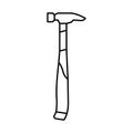 framing hammer tool line icon vector illustration Royalty Free Stock Photo