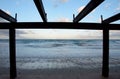 Framing low tide at a beach resort in Southern California Royalty Free Stock Photo