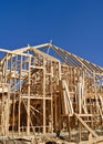 Framing of new home construction Royalty Free Stock Photo