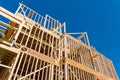 Framing of new home construction Royalty Free Stock Photo