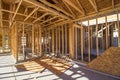 Framing Stage Of New Home Construction Royalty Free Stock Photo