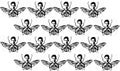 Franc kafka. Seamless pattern fly original.