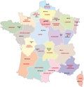 France administrative map