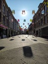 France Amiens romantic colorful street view lampions