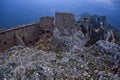 France: The ancient fort Peyrepertus in Langedoc-Rousillion Royalty Free Stock Photo