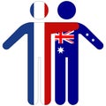 France - Australia / friendship concept