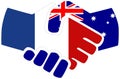 France - Australia handshake