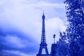 France background Eiffel tower winter old Royalty Free Stock Photo