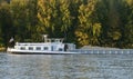 France, a barge on the Seine river in Les Mureaux