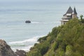 France, Biarritz - JULY 21, 2014: View of the Atlantic Ocean and Royalty Free Stock Photo