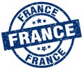 France blue round stamp