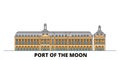 France, Bordeaux, Port Of The Moon Landmark flat landmarks vector illustration. France, Bordeaux, Port Of The Moon