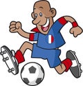 France cartoon soccer player