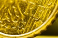 France 10cent euro coin detail Royalty Free Stock Photo