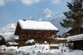 France chamonix vilage mountain glacier snow