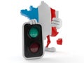 France character with green light