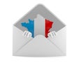 France character inside envelope