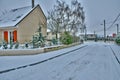 France, the city of Les Mureaux in winter
