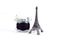 France concept with Eiffel Tower souvenir. Royalty Free Stock Photo