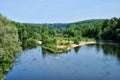 France, Dordogne river in Cluges in Perigord Royalty Free Stock Photo