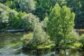 France, Dordogne river in Cluges in Perigord Royalty Free Stock Photo