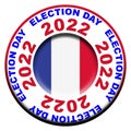 France Election Day Circular Flag Concept - 3D Illustration