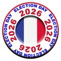 France Election Day Circular Flag Concept - 3D Illustration