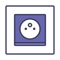 France Electrical Socket Icon Royalty Free Stock Photo