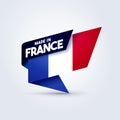 Vector Illustration Made In France Flag Pin Royalty Free Stock Photo