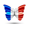 France flag butterfly