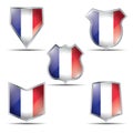 france flag buttons. Vector illustration decorative design Royalty Free Stock Photo