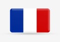 France flag 3d icon. French national symbol or emblem. Vector illustration Royalty Free Stock Photo